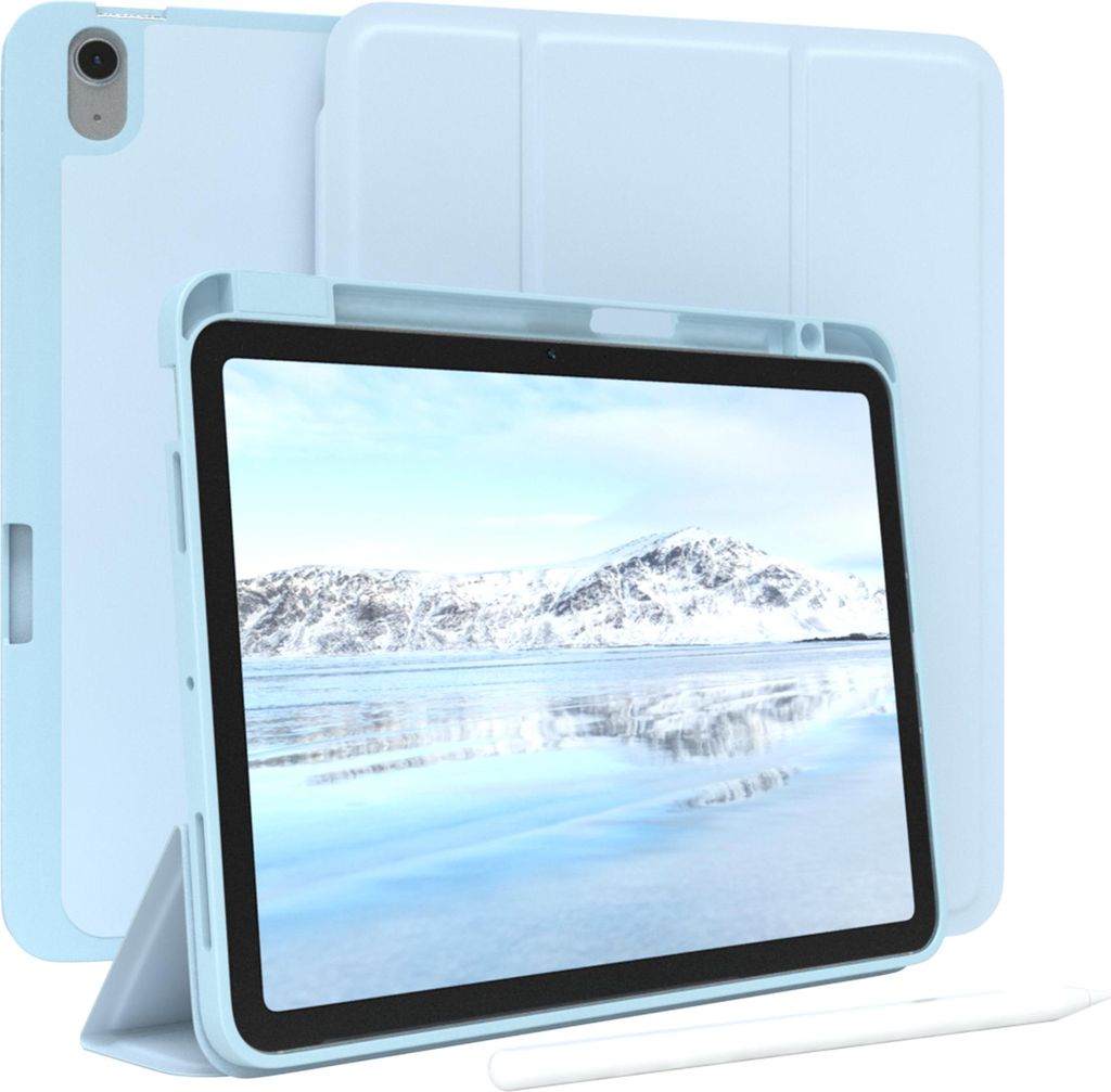 EAZY CASE Smartcase mit Stifthalter für Apple iPad Air 11 (2024) Hülle mit Stifthalterung, Tablet Cover aufstellbar 11 Zoll in Blau