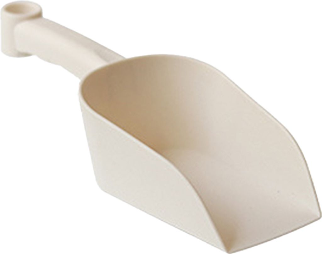 Ergonomischer Anti-Rutsch-Griff Pflanzschaufel Plastik Plastischer praktischer Bodenlösenblütenschaufel für Garten-Weiß ,Größen:S