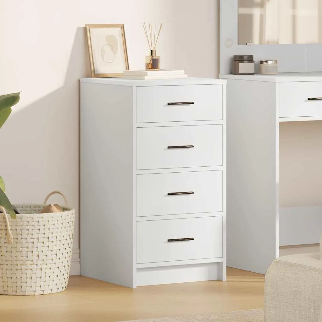 Maison Exclusive - Credenza con cassetti Bianco 40 x 41 x 75 cm Materiale ligneo