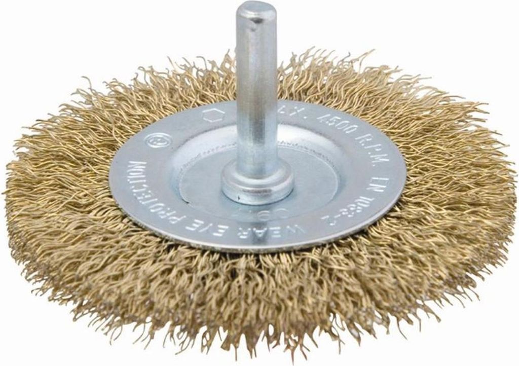 Ironside 243-023/600075 Scheibenb.verm75mm 0,3mm gewellt, 6mm-Schaft, messingfarben
