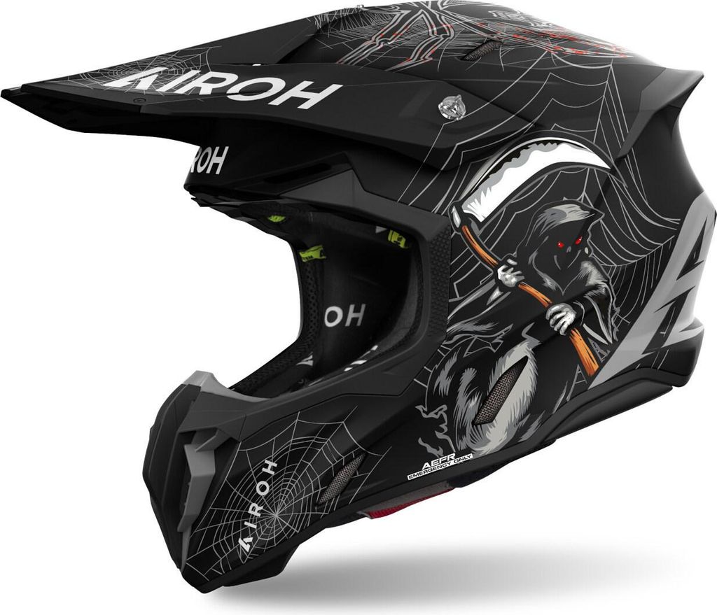 Airoh Twist 3 Arcade Motocross Helm, schwarz/grau/dekor, XS (53/54)