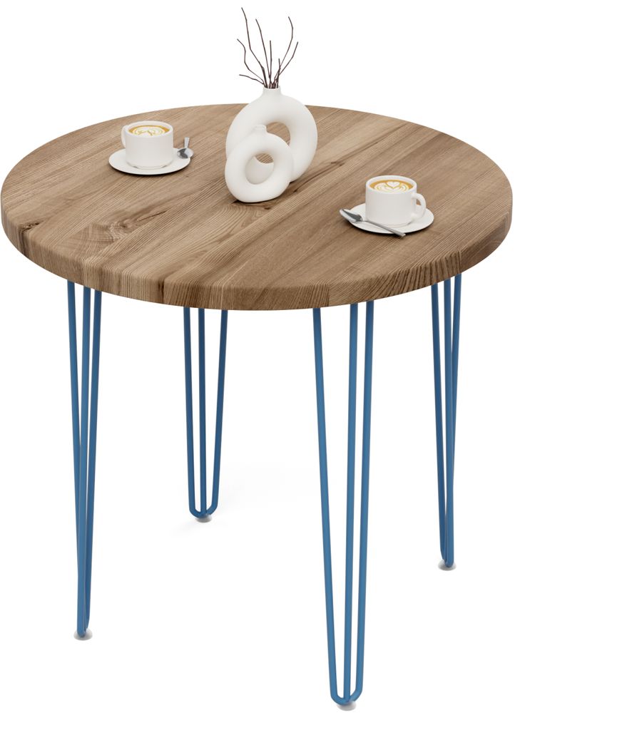 LAMO Manufaktur Tisch rund 80 cm | Holztisch rund, Esstisch für 2 Personen | Runder Tisch für Küche, Esszimmer | Stärke: 40mm, Farbe: Nussbaum,...