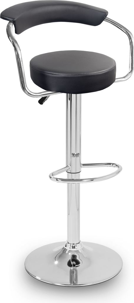 Aga Barhocker MR2037 Schwarz aus Kunstleder 360° drehbar Produktbild 