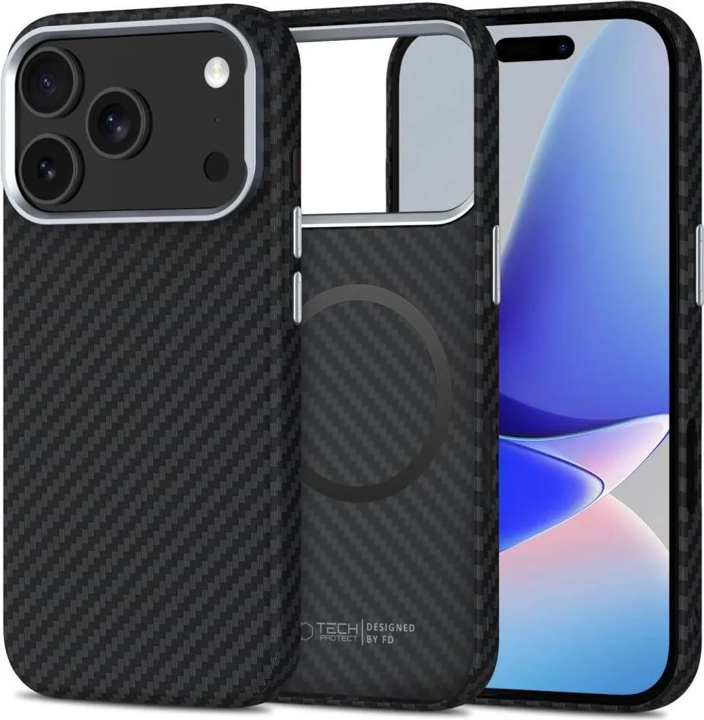Custodia Elegante Carbon MagSafe per iPhone 17 Pro Max - Tech-Protect