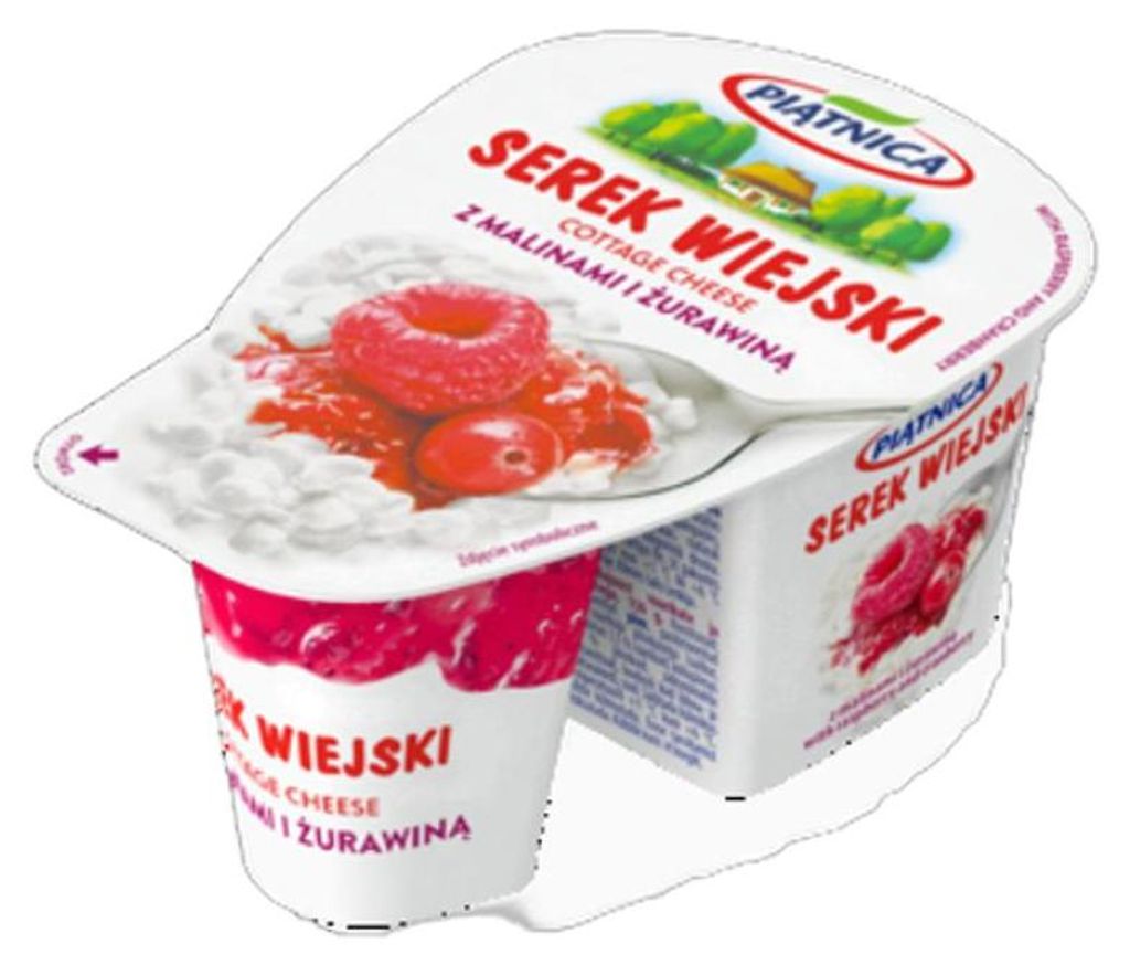 Piątnica Serek Wiejski Malina Żurawina 150 g Zdjęcie produktu 