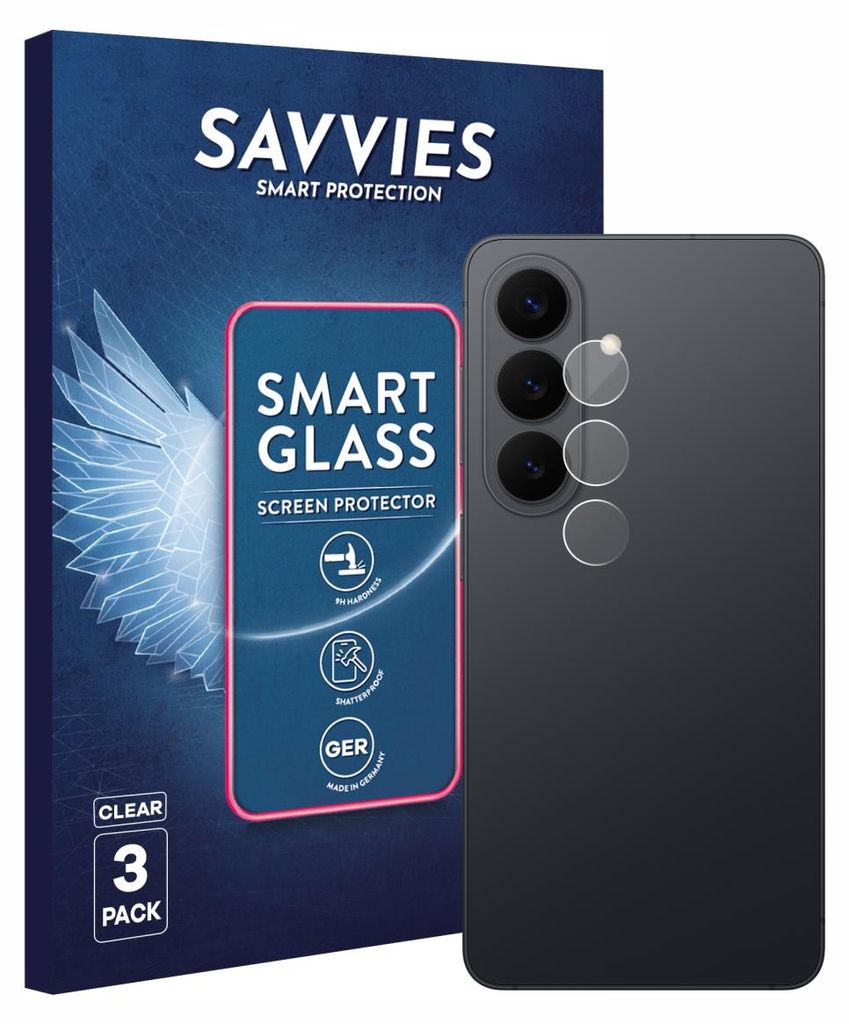 3x Savvies Schutzglas Folie für Samsung Galaxy S26 (NUR Produktbild 