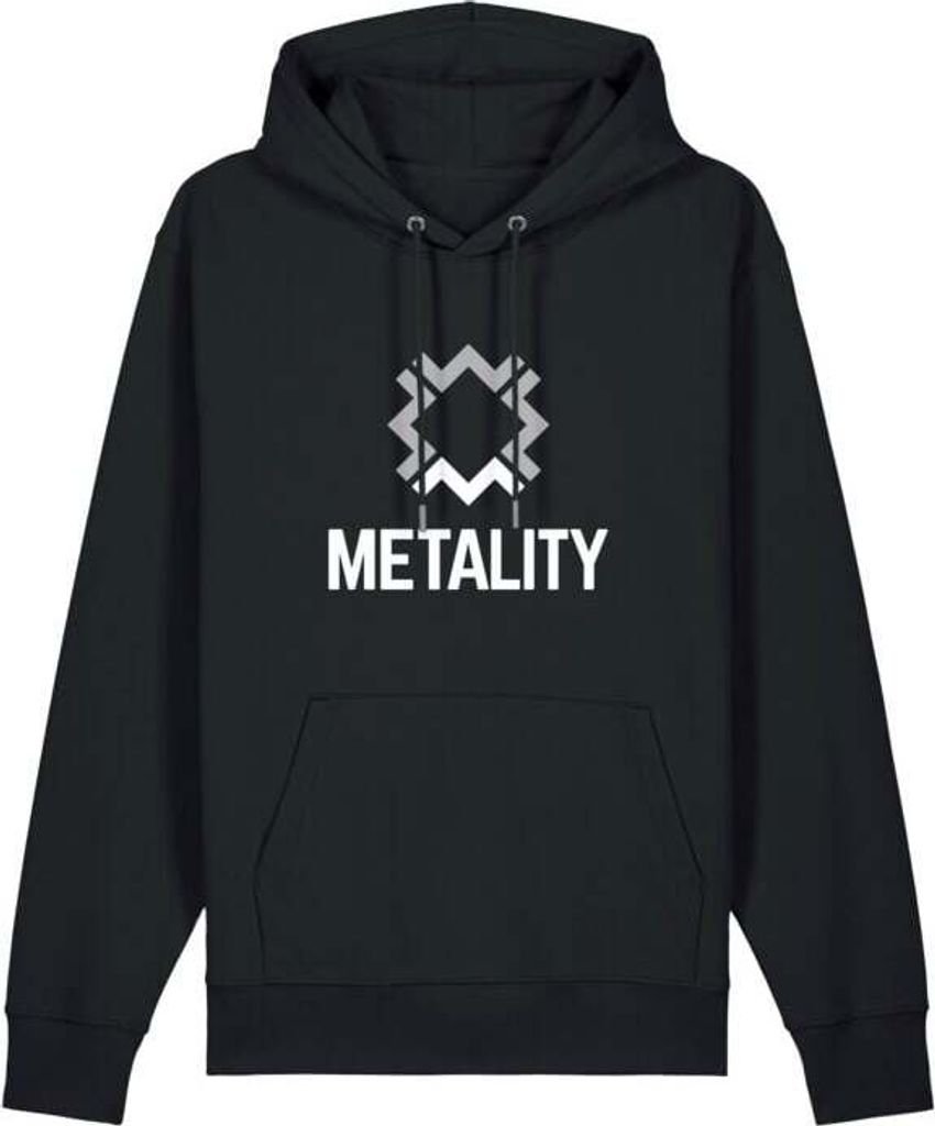 Metality Kapuzenpullover Herren Herren Hoodie schwarz Band-Merch 100% Baumwolle XL
