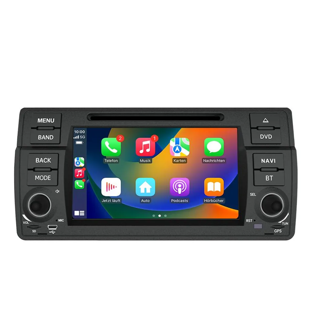 GPS Android 10 BMW E46 4G LTE DAB+ Autoradio écran tactile 4Go+64Go CD
