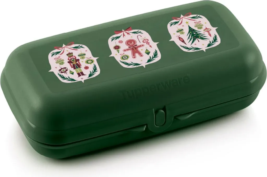 Tupperware Maxi Twin Box eco+ Oyster Xmas | Porta Merenda Ecologico