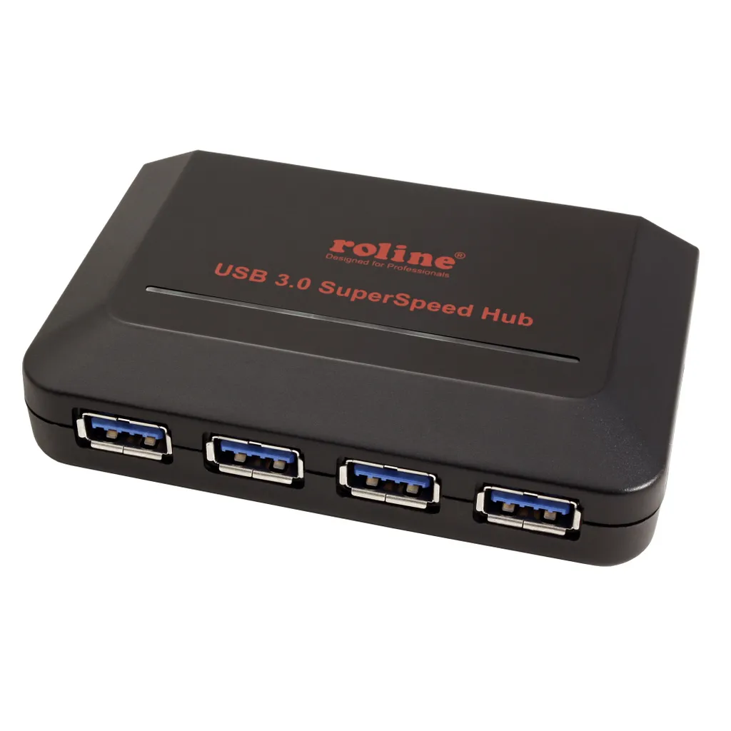 Hub USB 3.2 Gen 1 ROLINE 4 Ports : Solution Manque de Prises Ordinateur