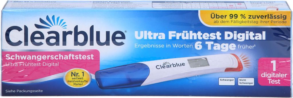 Clearblue Pregnancy Test Ultra Early Test Dig, 1 ks testu Obrázek produktu 