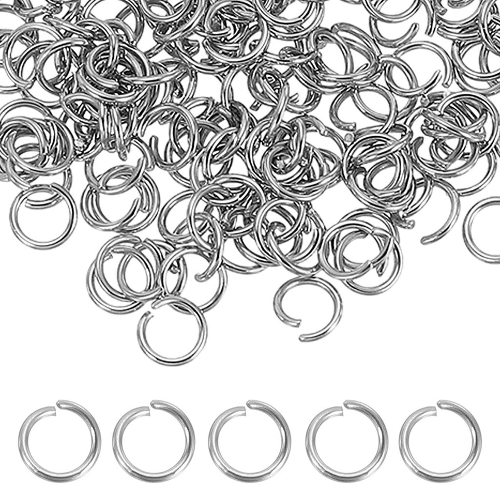 350 Verbindungsringe, 5 x 0,7 mm offene Glieder, Metallringe zur Schmuckherstellung, Armbänder, Halsketten, Anhänger, Schlüsselanhänger, kleine...