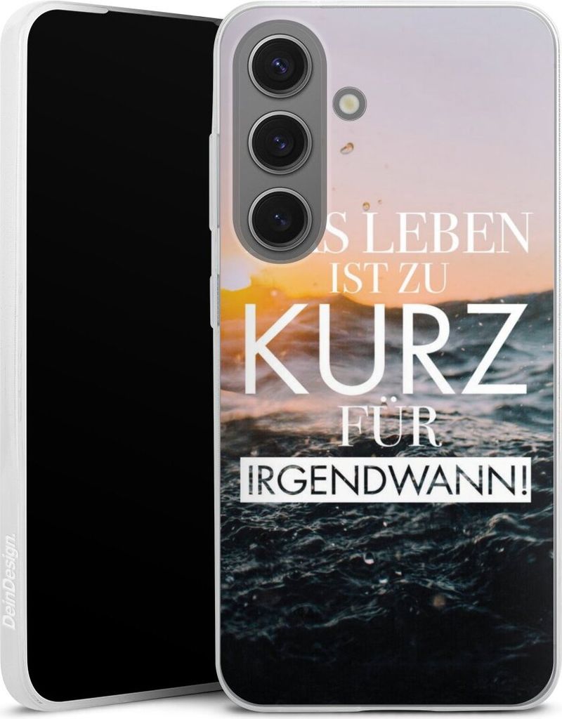 DeinDesign Slim Hülle für Samsung Galaxy S25 Silikon Case Ultra Dünn Handyhülle Meer Statement Spruch