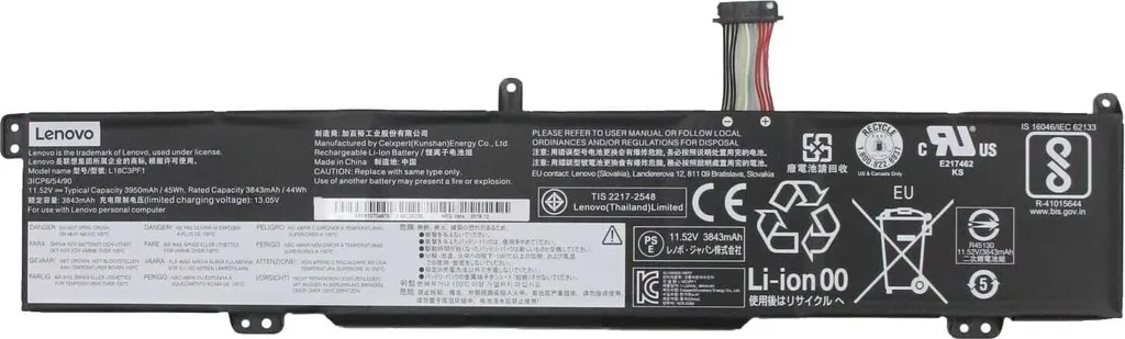 Batterie Interne pour Lenovo L340-15API 11.52V 45Wh Modèle L18C3PF1