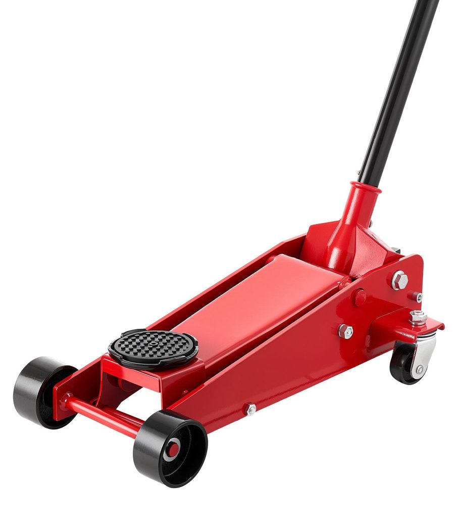 SucceBuy Hydraulischer Rangierwagenheber 3 t Tragkraft, Flacher Wagenheber aus Stahl mit Einkolben-Schnellhubpumpe, Fahrzeugheber für Sportwagen, ...