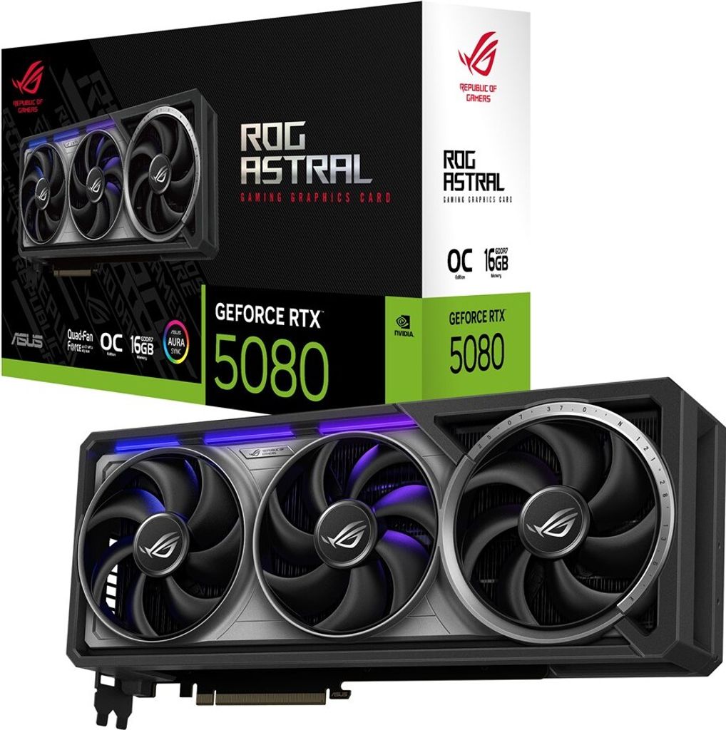 ASUS GeForce RTX 5080 ROG ASTRAL GAMING OC, Grafikkarte, (DLSS 4, 3x