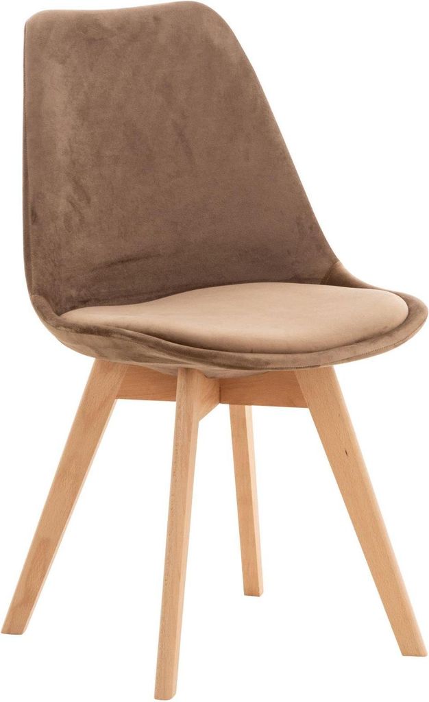 Bequemer Esszimmerstuhl – Küchenstuhl – Pflegeleichte Polsterung | Farbe: Braun | Material: Weich