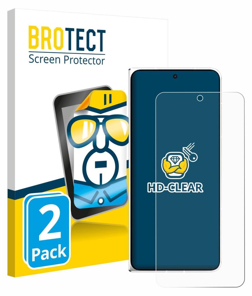 2x Für Oppo Find N6 Schutzfolie BROTECT Displayschutz Display Schutz Folie Klar Transparent