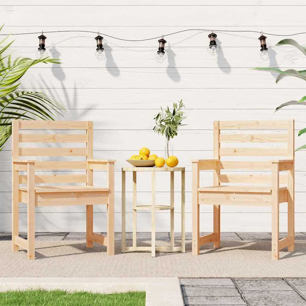 Sedie Giardino Legno Pino Massiccio vidaXL | Set 2 Pezzi 60x48x91 cm - 3