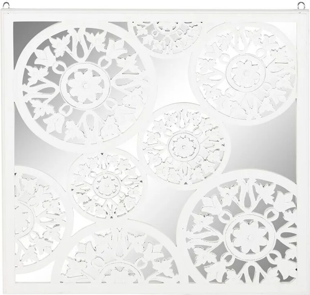 Miroir mural robuste bois MDF blanc 90 cm : fini les murs vides et tristes