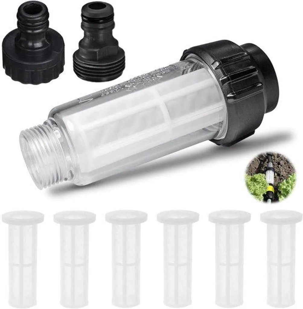 Accessoire de filtration eau pour arrosage et pompe de jardin - 6 pcs
