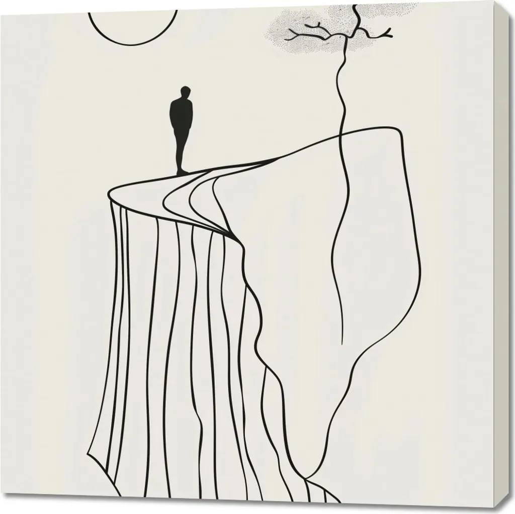 Décoration Murale Solitude et Majesté - Tableau Carré XXL 90 x 90 cm