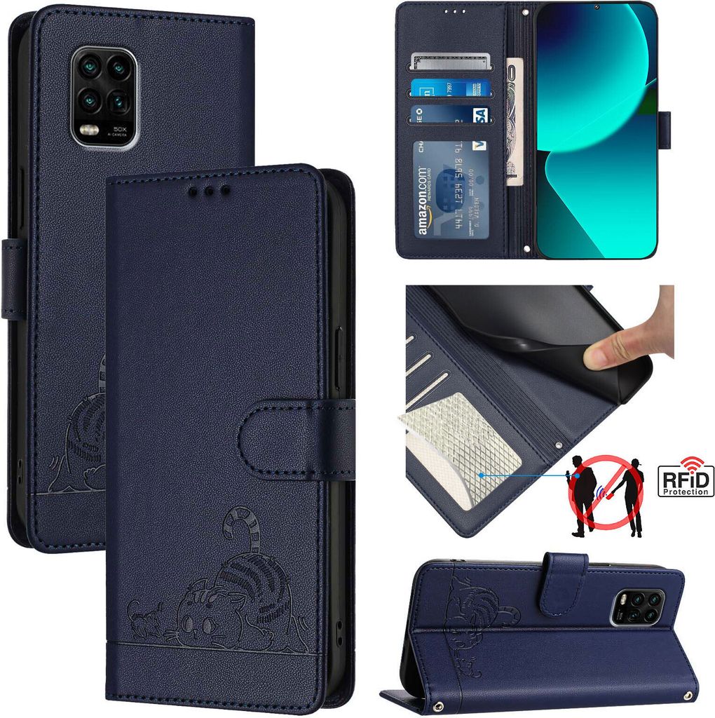 Kožené pouzdro pro Xiaomi Mi 10 Lite 5G, sladká kočka Flip Obrázek produktu 