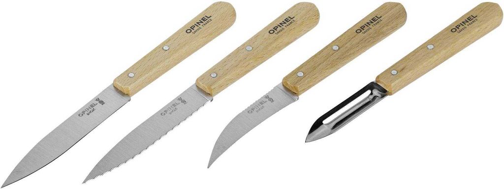 Opinel set de couteaux de cuisine 4 pièces manche en bois Image du produit 