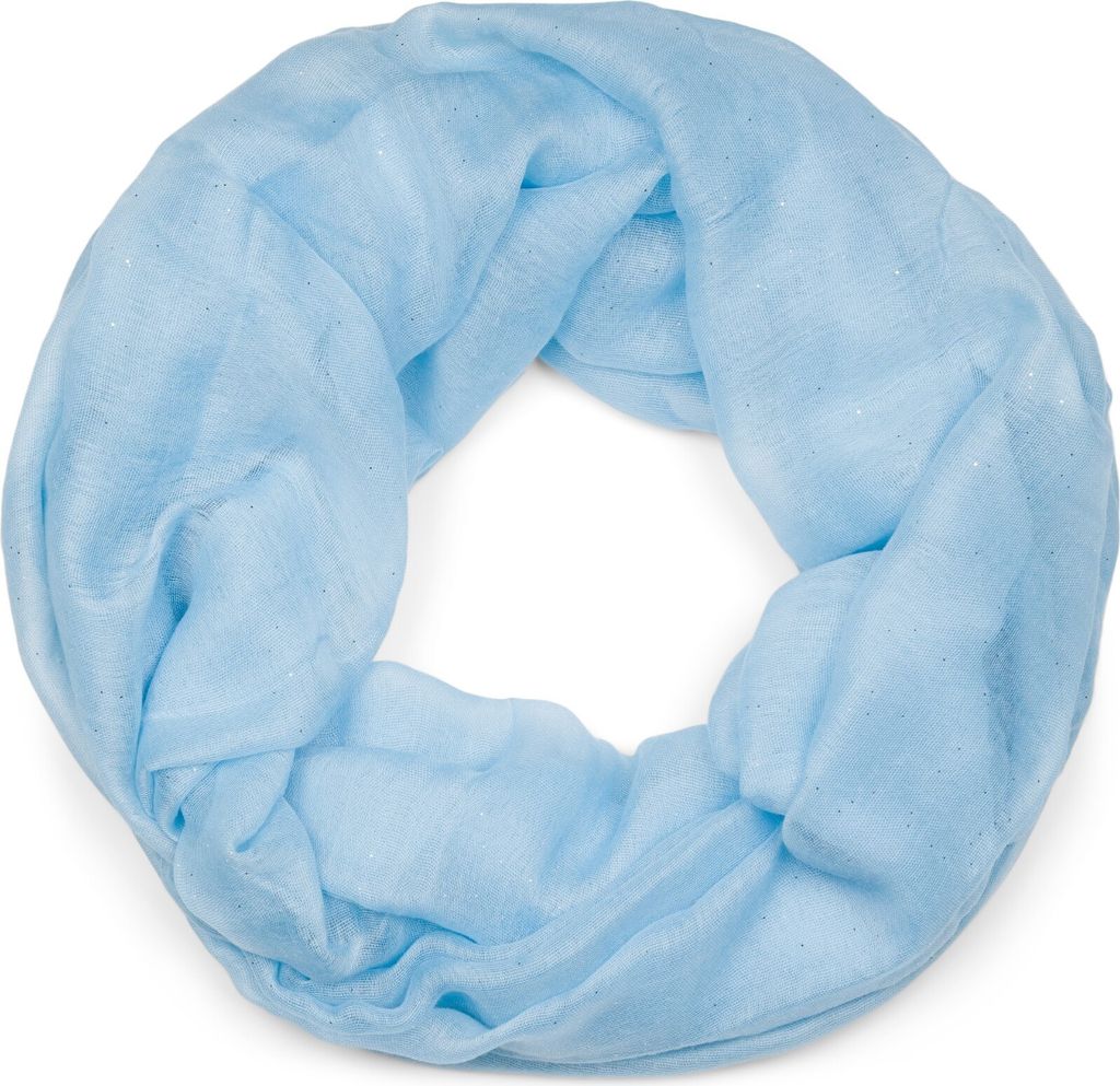 styleBREAKER Damen Loop Schal mit Glitzer-Effekt | Einfarbiger Schlauchschal aus weicher Viskose | Leicht & Elegant | 87 x 93 cm