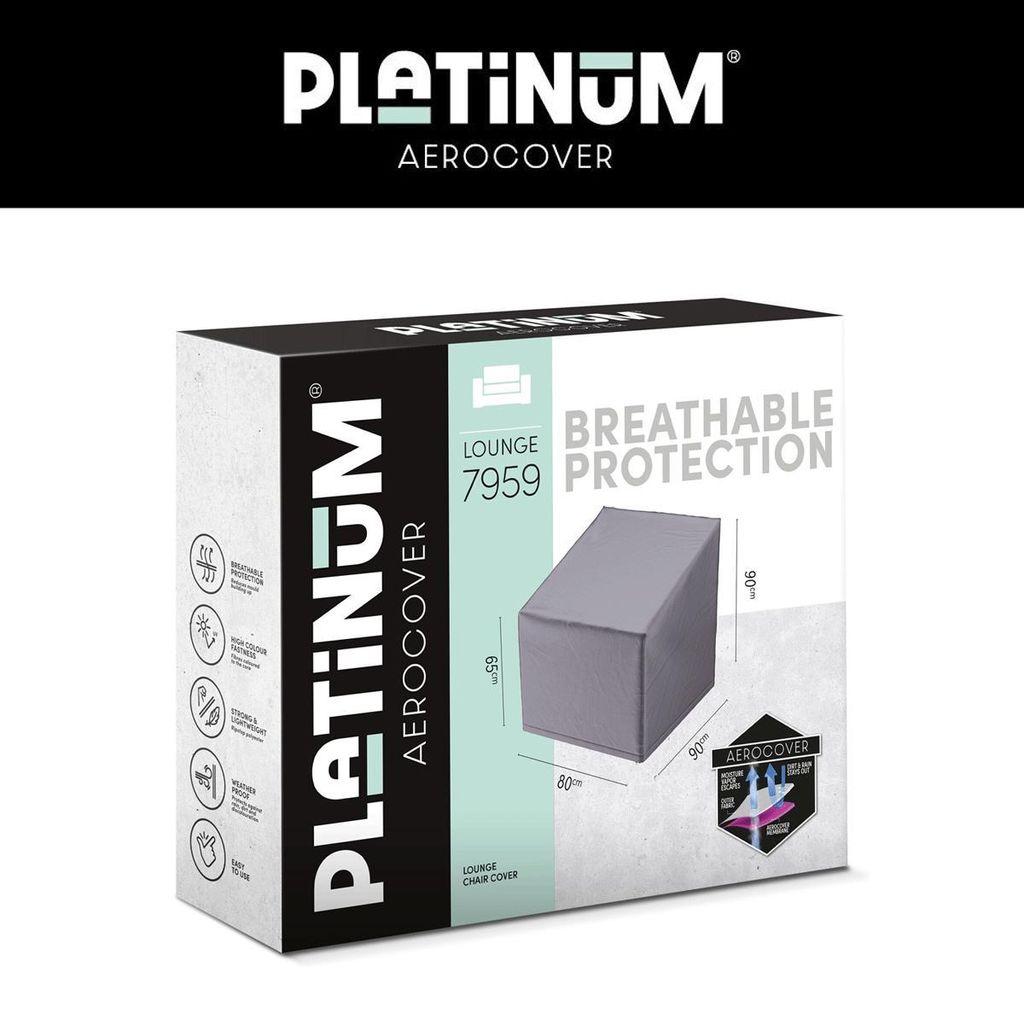 Platinum AeroCover Loungesessel-Bezug mit hoher Rückenlehne 80 x 90 x H 65/90