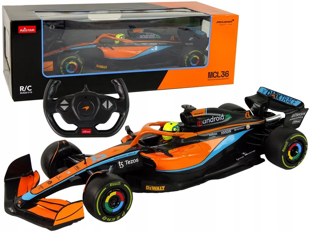 Voiture Télécommandée McLaren F1 1:12 Orange pour Passionnés de Sport