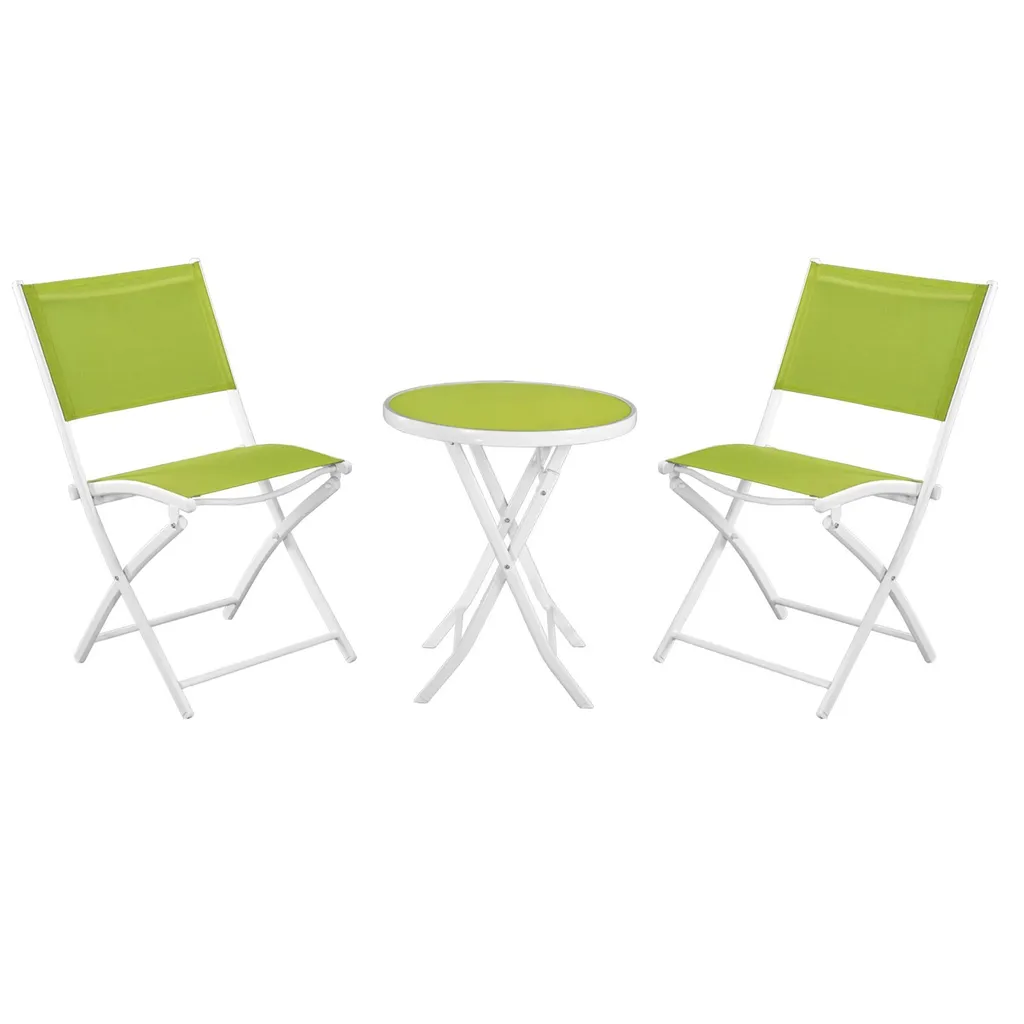 Petit salon pour balcon Black Forest : kit table et 2 chaises de détente