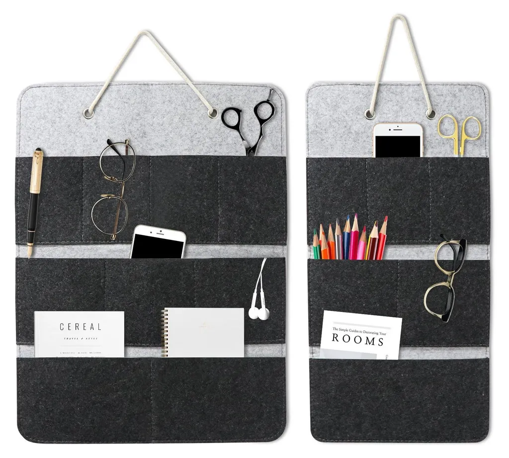 Organiseur pliable en feutre multi-compartiments - Lot de 2 suspensions