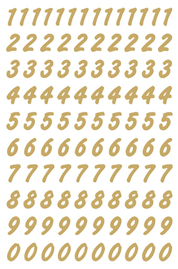 Herma 4151 Zahlen 8 mm 0-9 wetterfest Folie gold Immagine del prodotto 