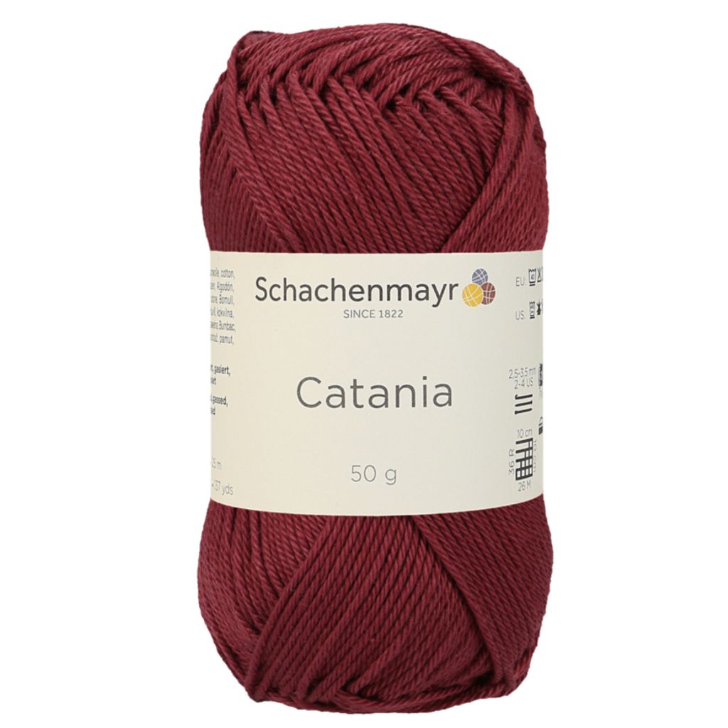 Schachenmayr Catania, 50g Burgundrot Handstrickgarne