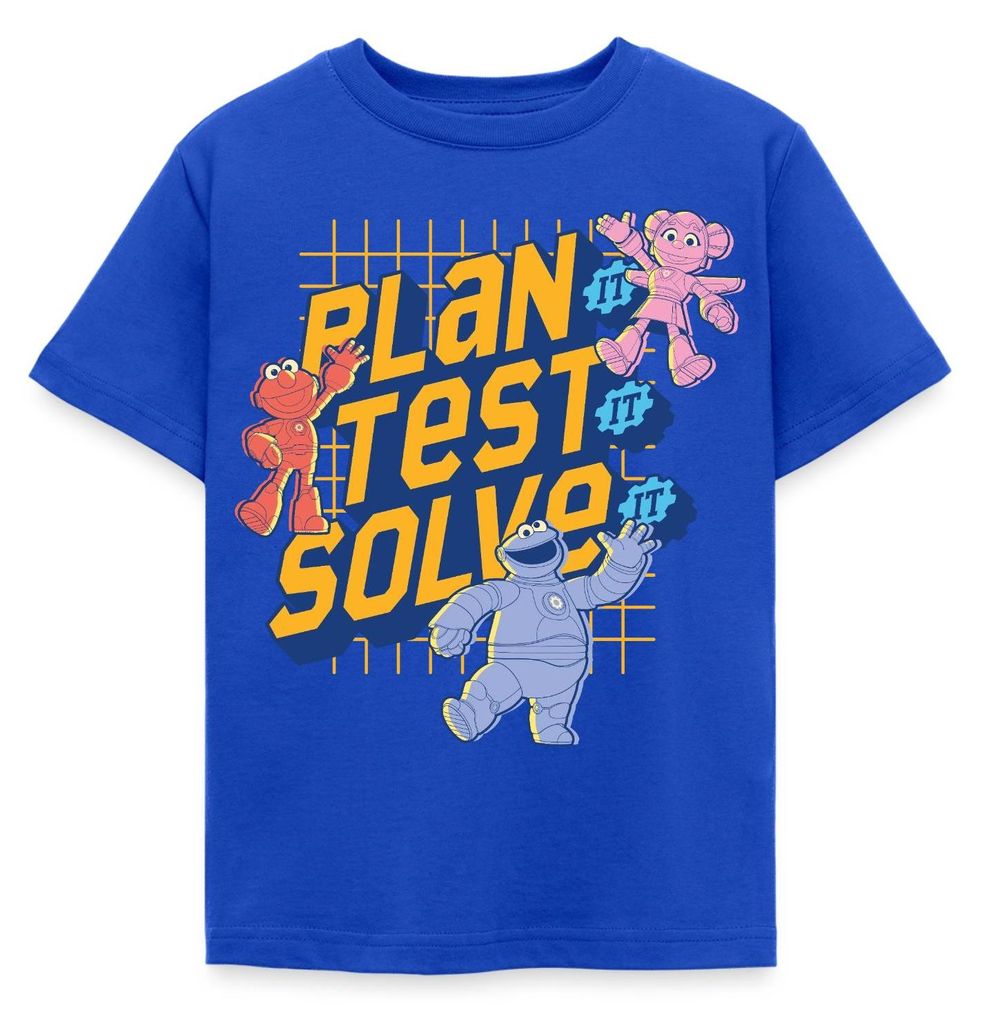 Spreadshirt Mecha Builders Team Plan It Solve It Kinder T-Shirt, 110/116 (5-6 Jahre), Royalblau