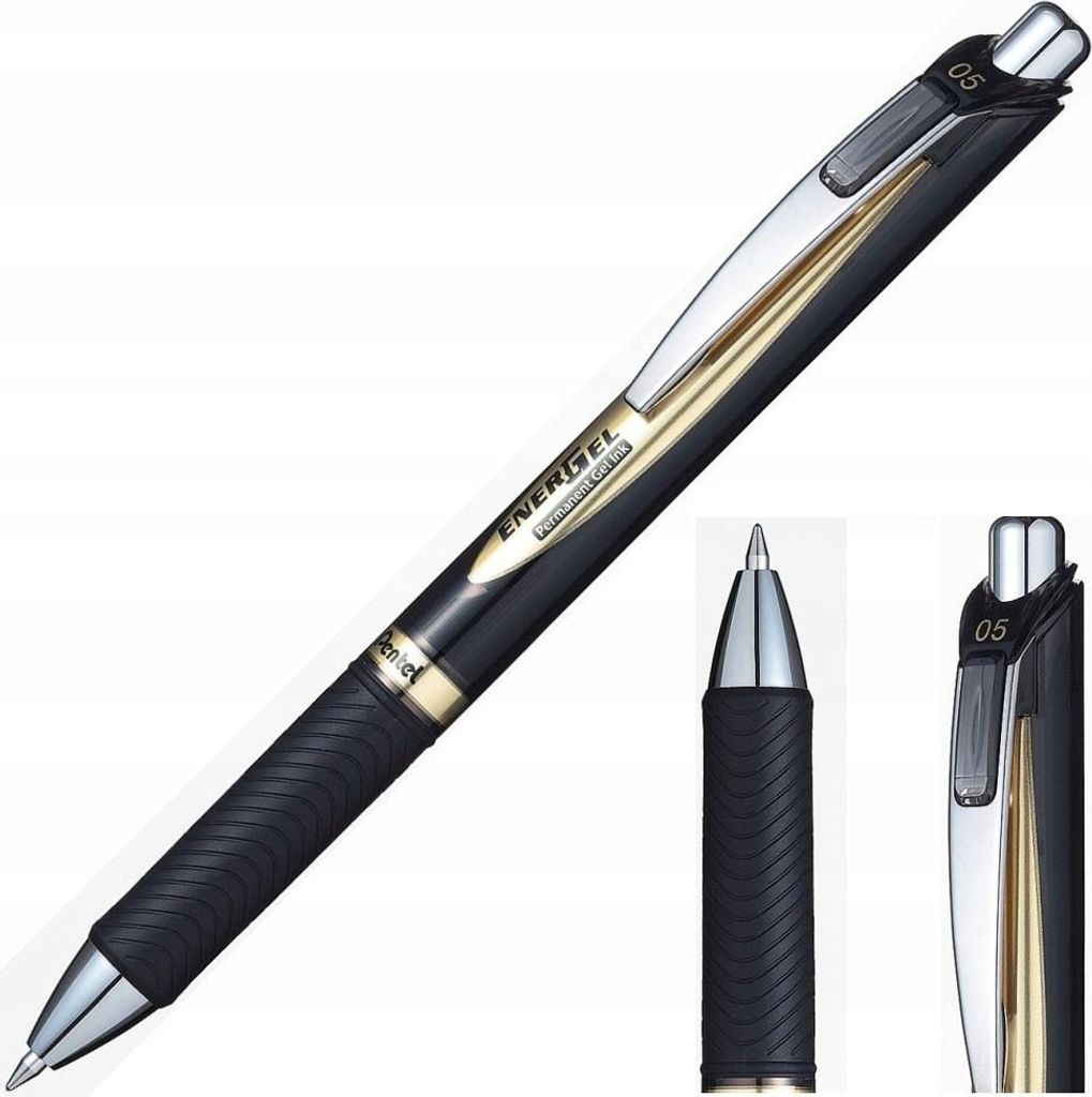PENTEL ENERGEL BLP75 Automatik-Kugelschreiber 0,5 mm SCHWARZ