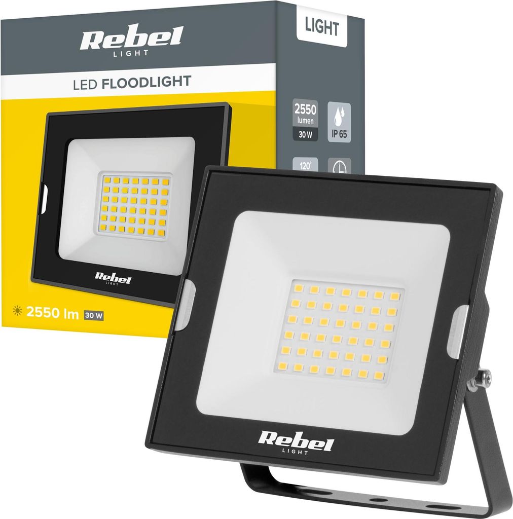 Halogen LED Strahler Lampe Flutlicht 30W 4000K IP65 Rebel