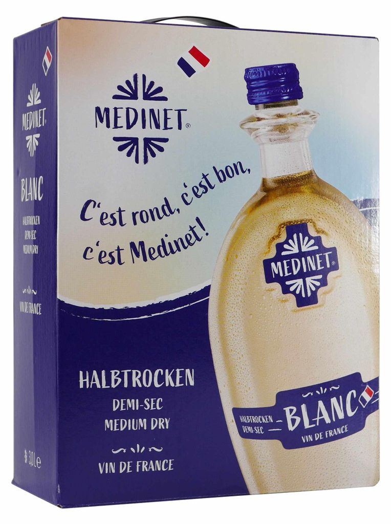 Medinet Blanc -halbtrocken- 3,0L BIB Produktbild 