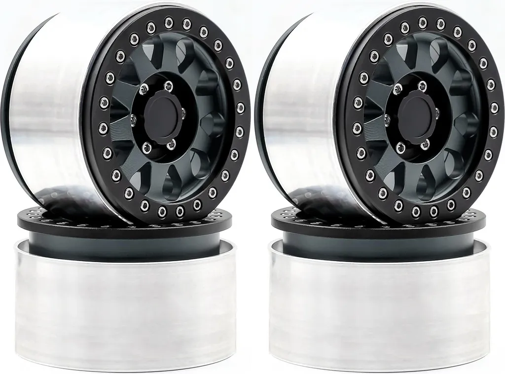 Jantes en alliage 2.9 titane pour Axial SCX6 Jeep JLU Wrangler 4pcs