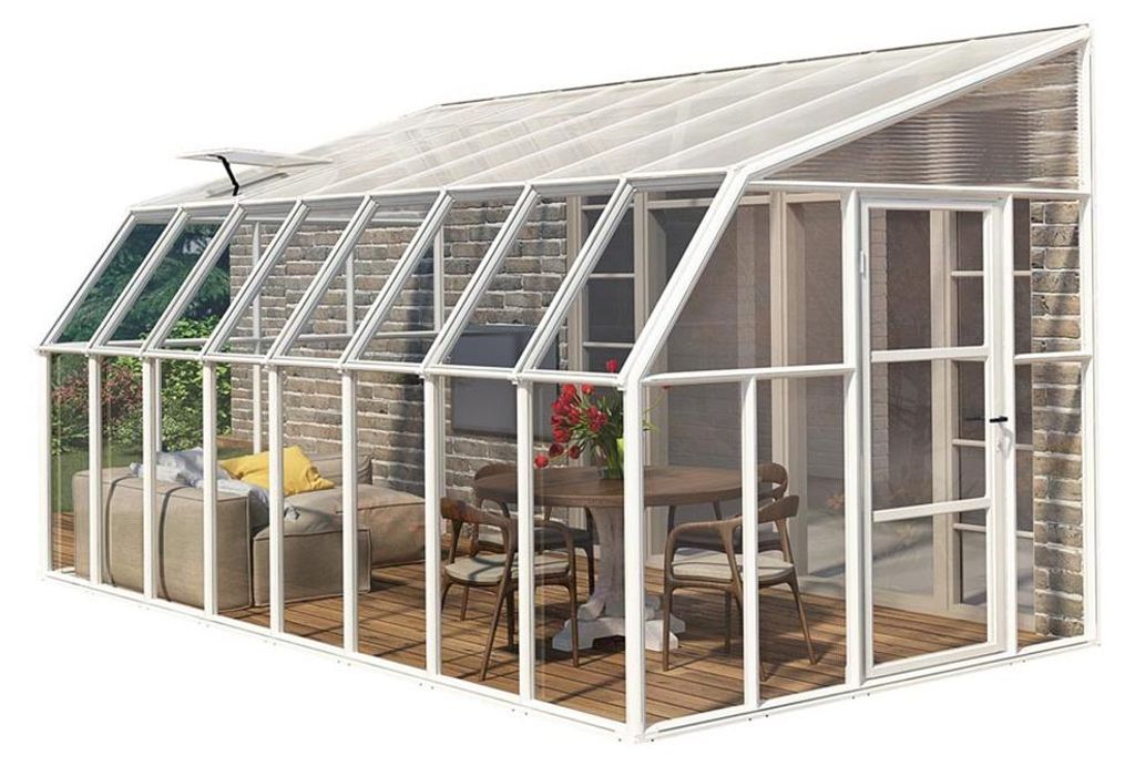 Rion Kunststoff Anlehngewächshaus Sun Room 48 Weiß Produktbild 