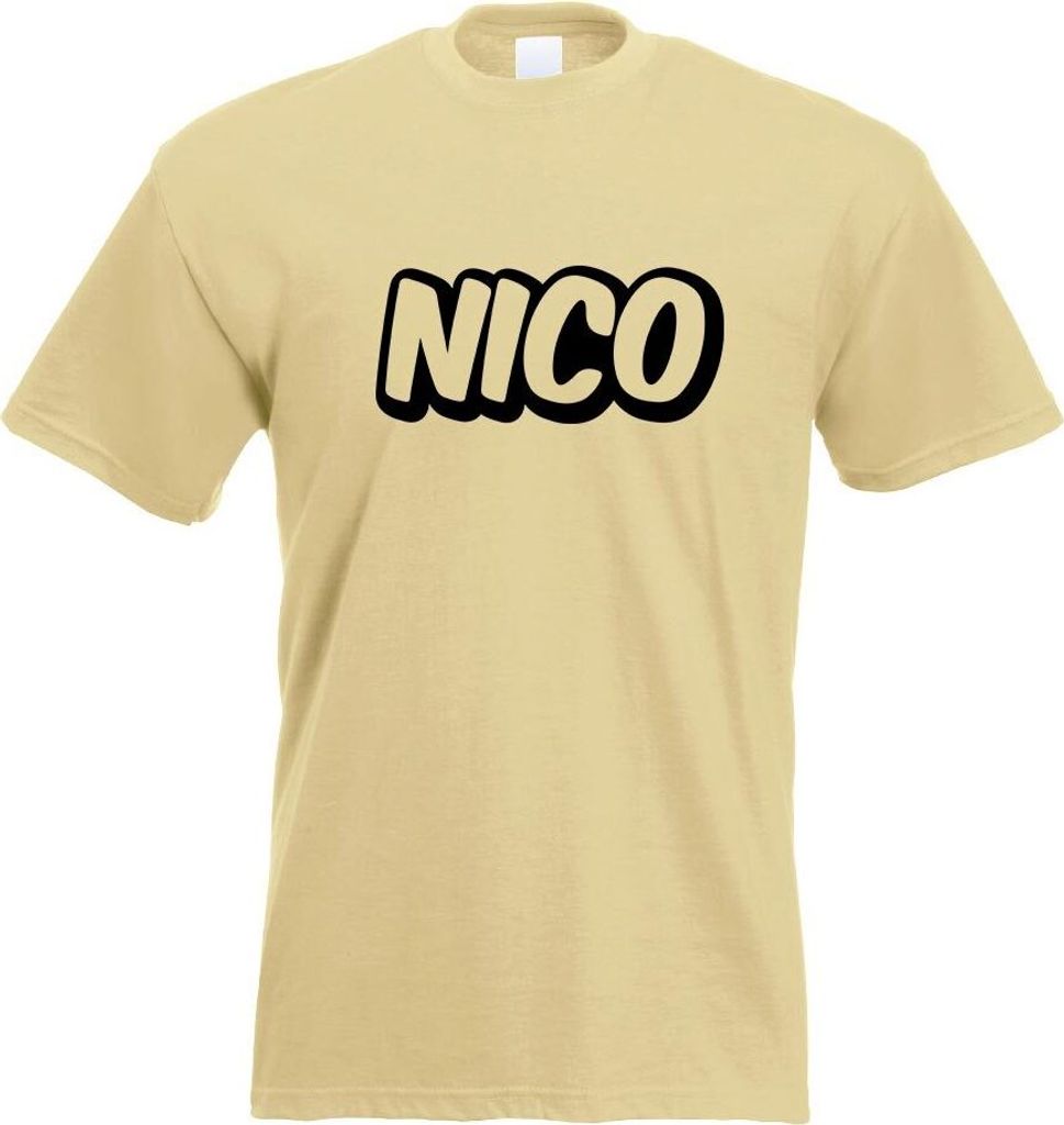 Kiwistar - T-Shirt - Khaki - Nico Vorname Jungen Motiv Bedruckt Funshirt Design Print - mit Motiv Bedruckt - Funshirt Design - Sport - Freizeit - H...