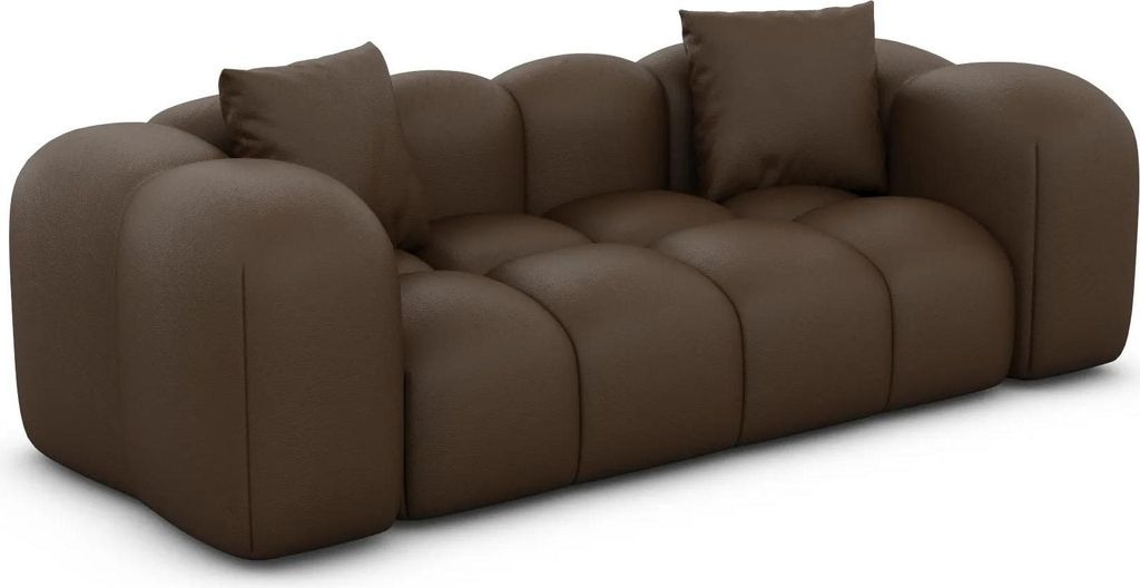 Kunstleder 2-Sitzer Couch Valora Dunkelbraun