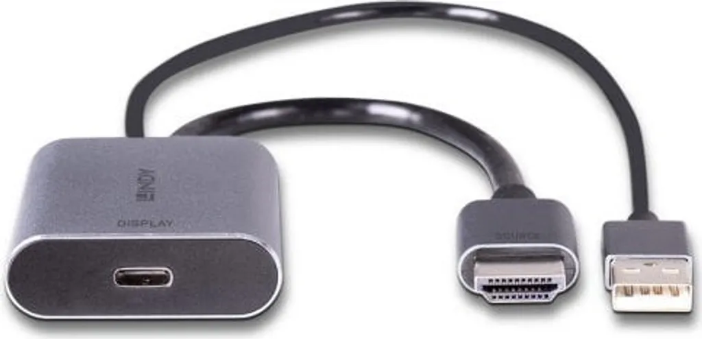 Lindy 43347 : Solution HDMI vers USB C pour moniteurs et Power Pass - 5