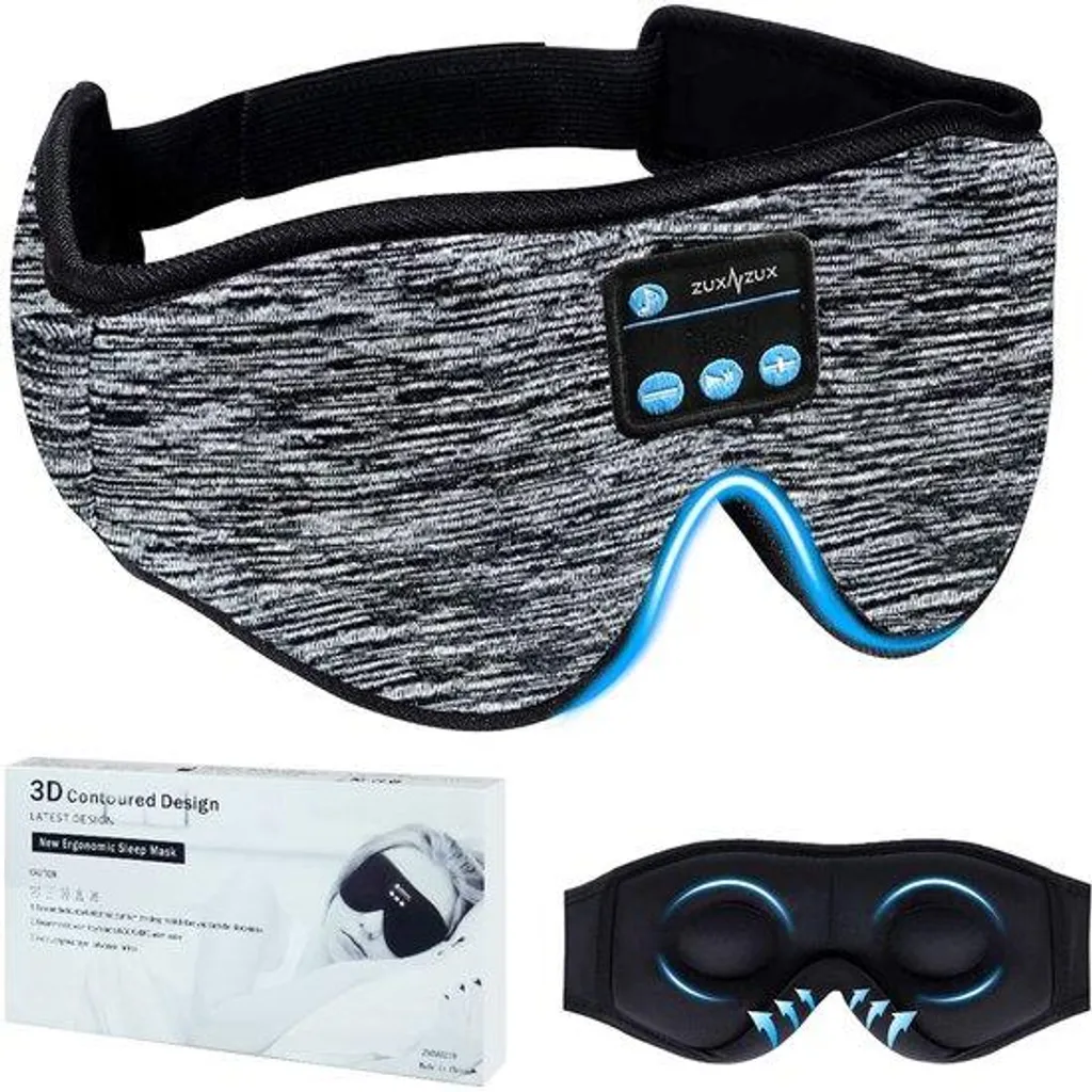 Casque de sommeil Bluetooth pour voyage, yoga et méditation, masque 3D