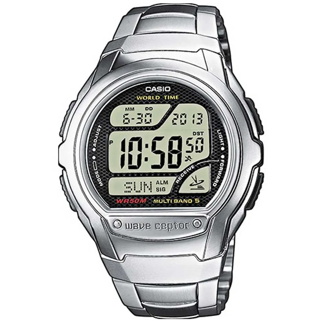 Casio WV-58DE-1AVEF Montre Homme Radio-pilotée Étanche Bracelet Métal