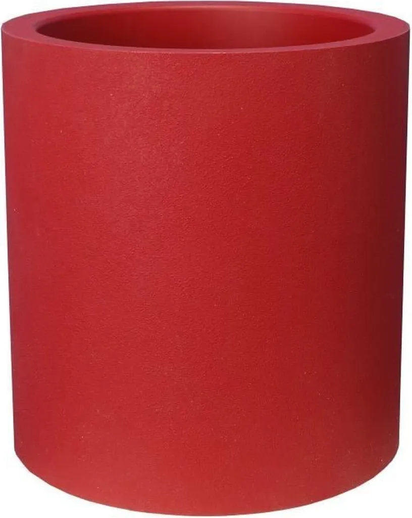 Pot de fleurs Riviera rouge incassable et léger pour plantes d'intérieur