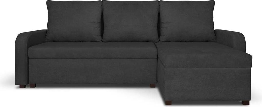 Ecksofa mit Schlaffunktion LONDON - Schwarz