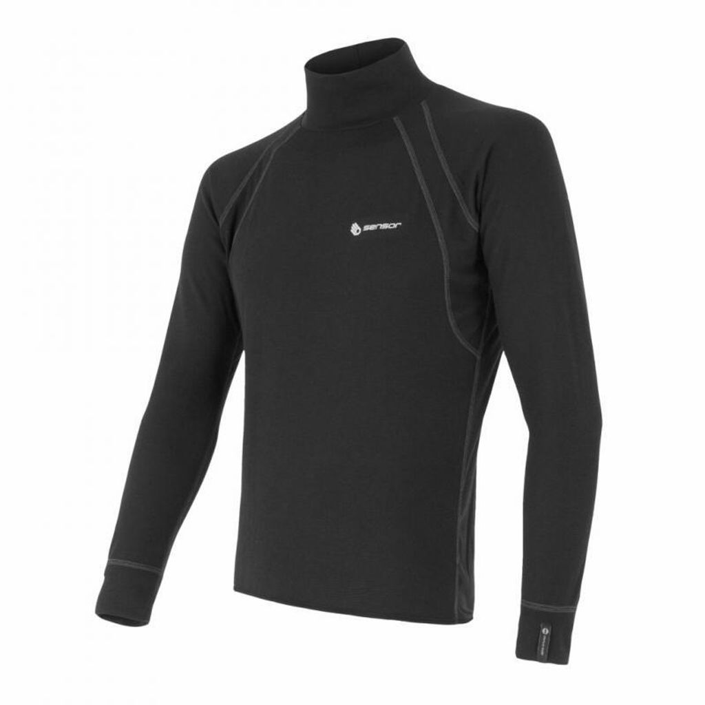 SENSOR DOUBLE FACE Herren-Rollkragenpullover, langärmlig, schwarz, Größe S 2649632