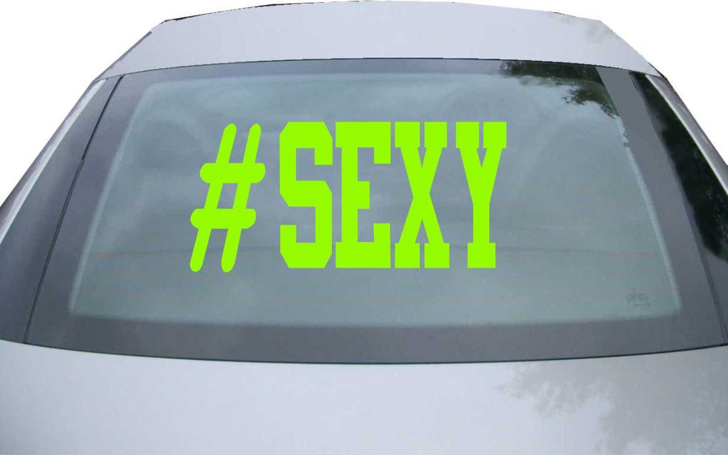 Indigos UG - Aufkleber Heckscheibe & Motorklappe DE6359 - neongrün - 600x285 mm - Sexy - Auto Scheiben Fenster Heckklappe Tuning Racing JDM - Die cut